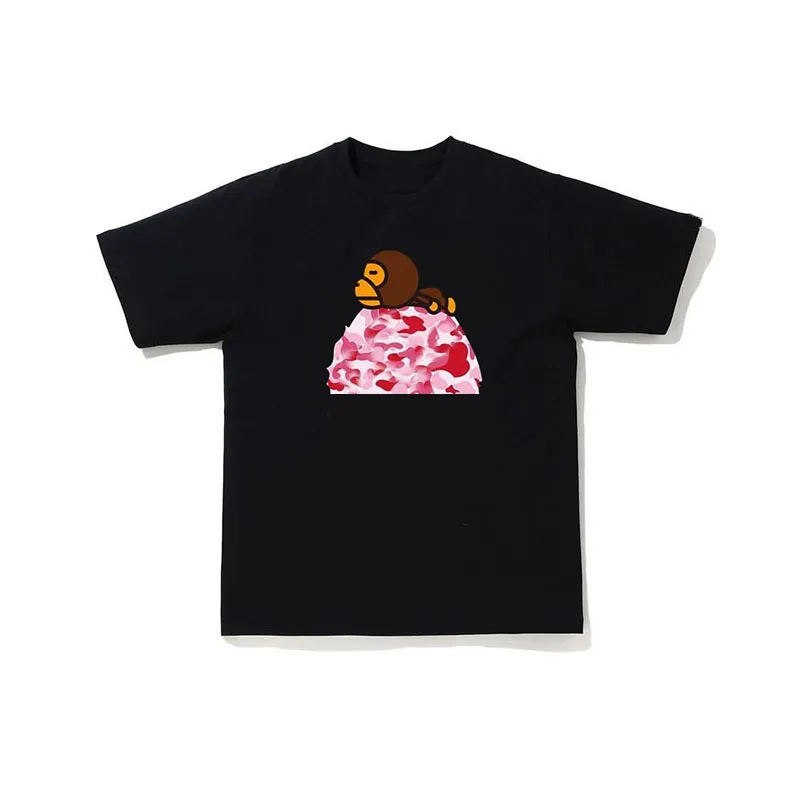 

2023 Women's and men's T-shirts Baggy Fat Edition 100% cotton summer camo breathable multi-functional high street trend T-shirt bathing ape