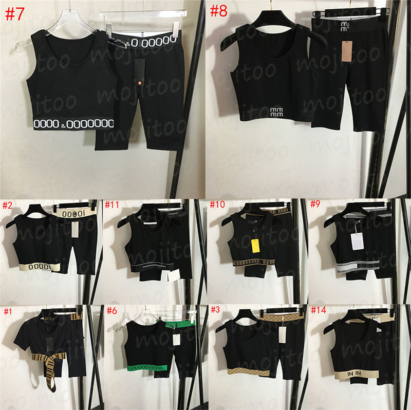 

Luxury Women Tracksuits Summer Sports Tank Top Shorts Sports Vest Running Tights Leggings Yoga Outfit Set, #2