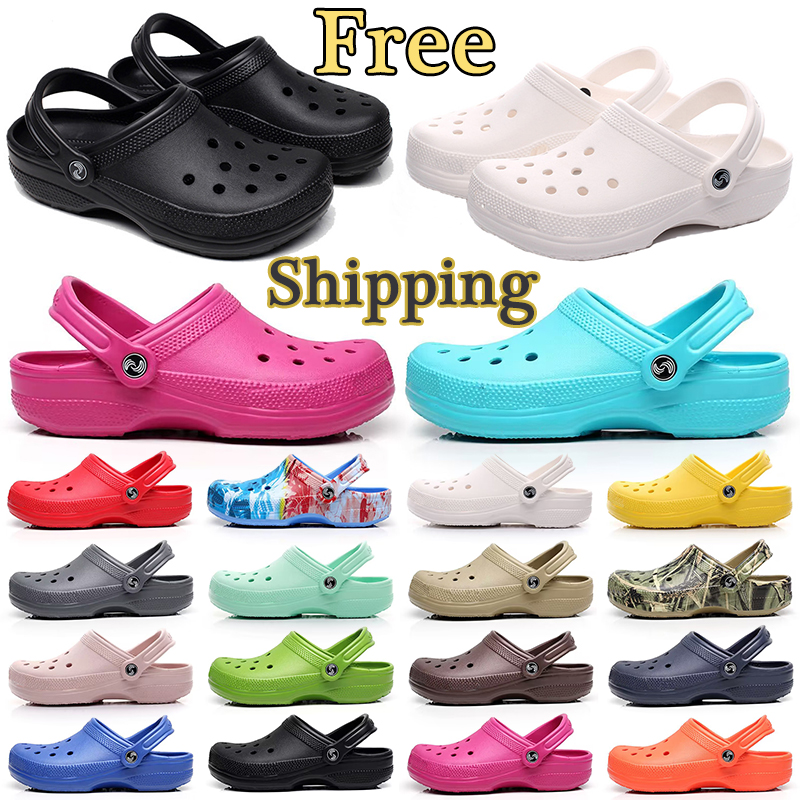

Croc clog men women designer sandals mens summer beach slippers kids adult waterproof slides balck white womens Nursing Hospital outdoor shoes, #7 c8-m11