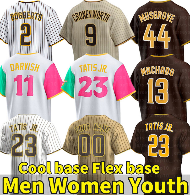 

Xander Bogaerts Juan Soto Baseball Jerseys Fernando Tatis Jr. Jake Cronenworth Manny Machado Kim Joe Musgrove Jersey Yu Darvish Trent Grisham Blake Snell Men Youth, Women color 3