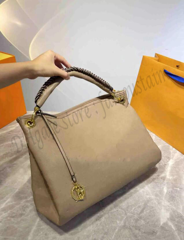 

Artsy MM High Quality Hobo Handbag Bags Purse Cross-Stitched Handle Monograms Empreinte Embossed Women Casual Tote Large Capacity Business Shopper Shoulder Bag, 02