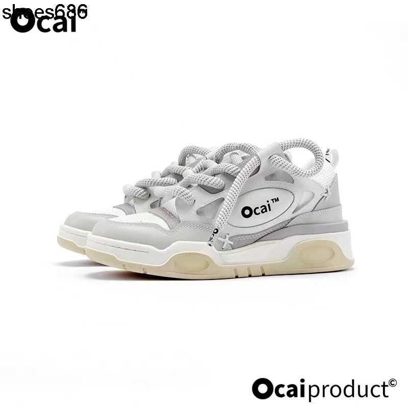 

Shoes Ocai Retro Big Bread Daddy Thick Soled Couple Small White China-chic Brand Skateboarding Men Women, Retro white