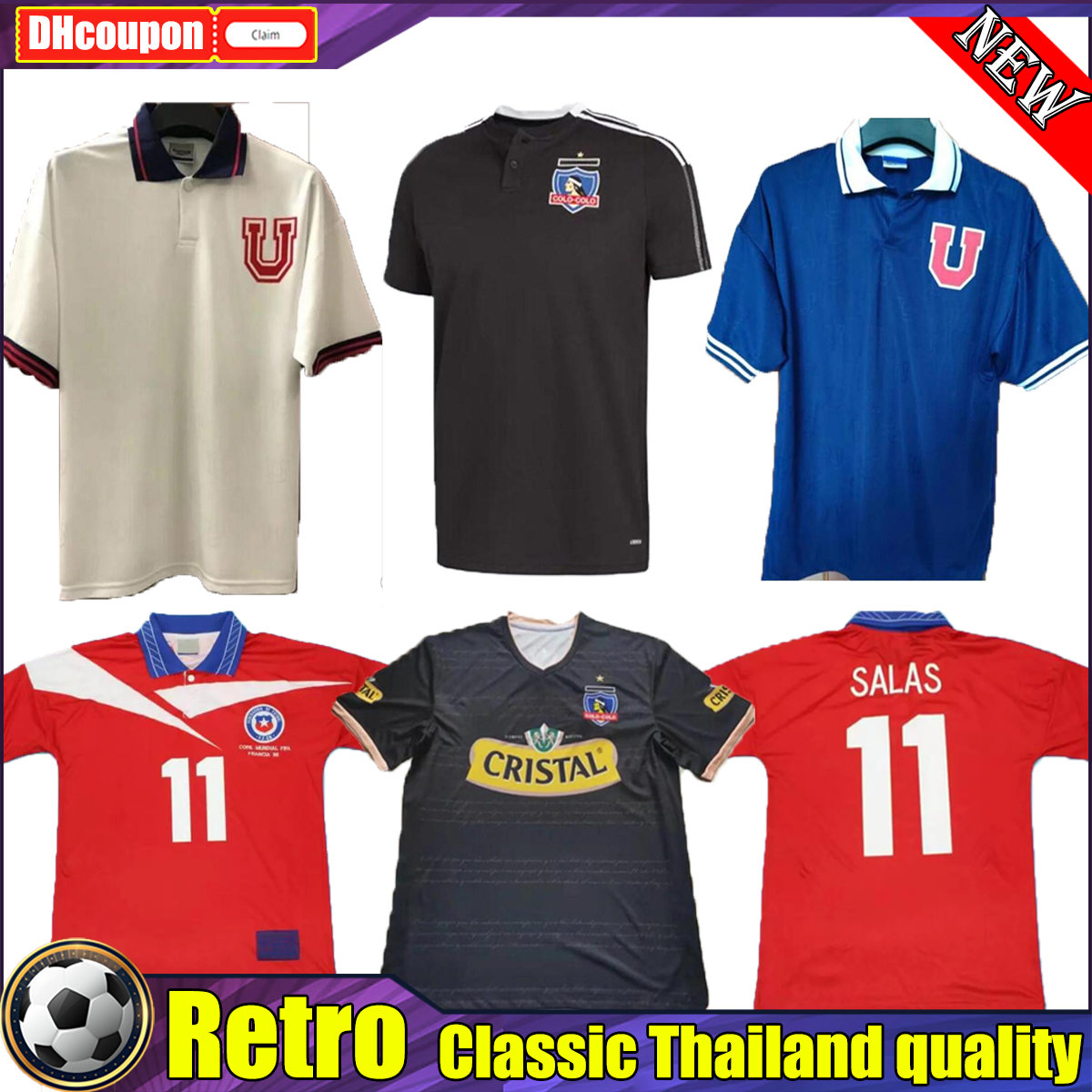 

1998 colo colo retro chile soccer jerseys 1991 2006 2007 2011 2012 fernrndez vintage Camisetas De Futbol classic Uniform SALAS Zamorano Neira Rozental Acuna Sierra, 07