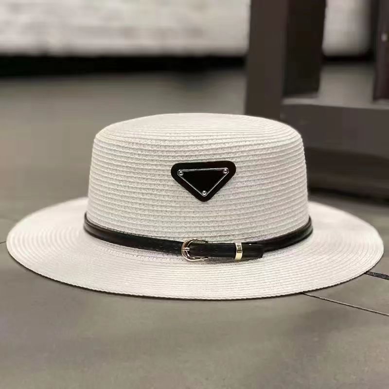 

2023 Designer Straw Hat luxury gentleman Cap men's and women's sun Hat, White2