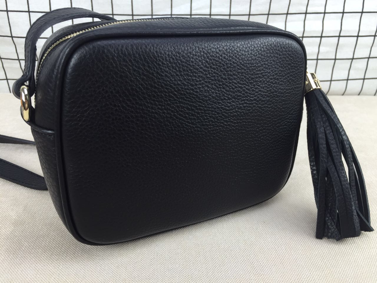 

Fashion Bag Famous Shoulder Bags Luxury Tassel Purse SOHO Ladies Litchi Profile Tassels Handbags Lady Messenger bag 308364, Black