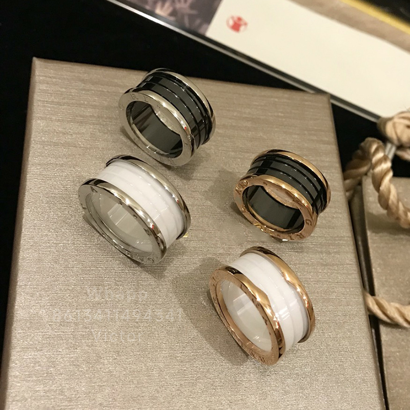 

BUIGARI Ceramic wide plate CNC designer ring for woman for man highest counter quality classic style fashion luxury exquisite gift 052