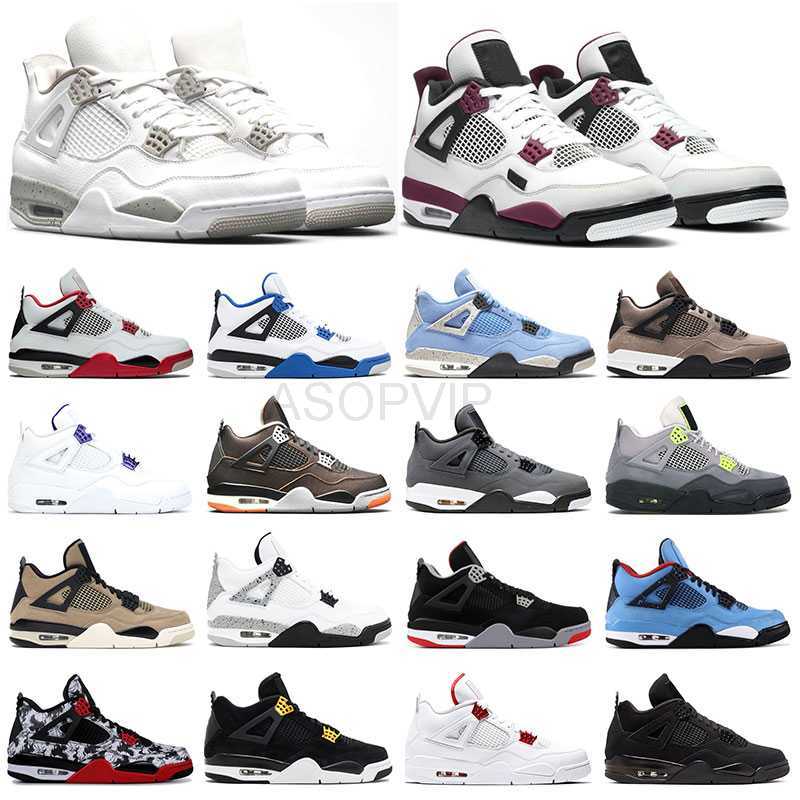 

designer shoesjumpman 4 basketball running shoes 4s White Oreo University Blue Starfish Fire red Purple Metallic Black Cat Pure Money womens sports sandals