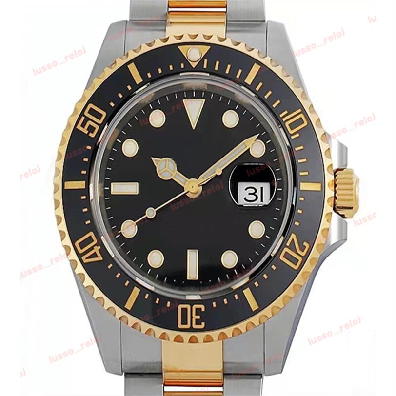 

Mens Watch Men Ceramic Bezel Sapphire Cystal Glide Clasp Gold Stainless Steel Automatic Mechanical Movement Watch Watches Wristwat261g, Make 50m waterproof