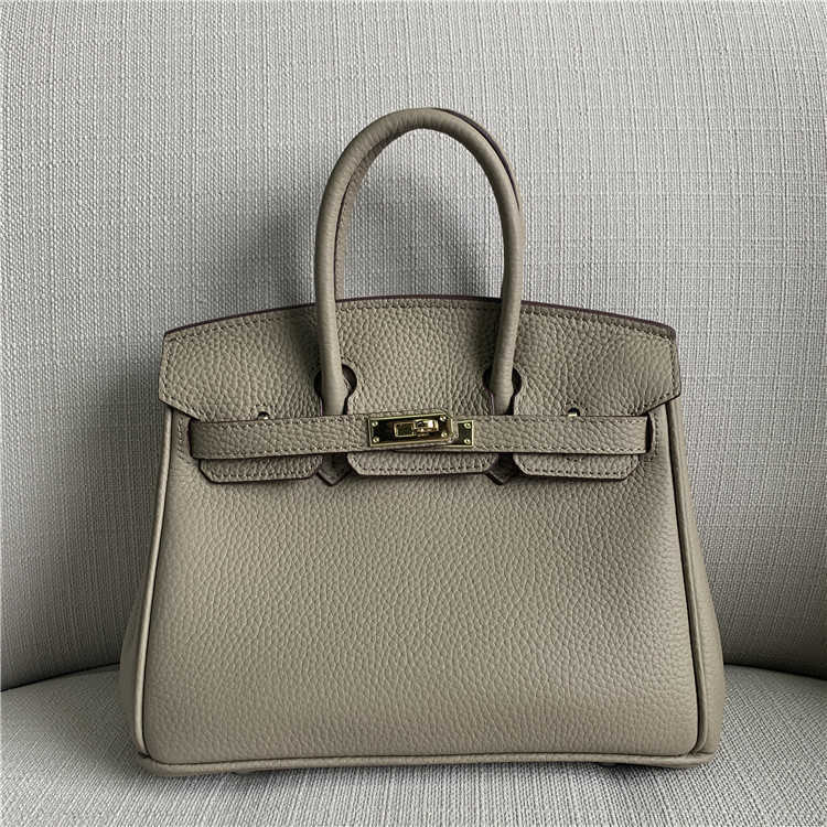 

Tote Bag Birks Grain First Designer Women's Brikins Leather New Fashion Layer Lychee Cowhide ShoulderHers mees 2LJE, 25 inch denim blue