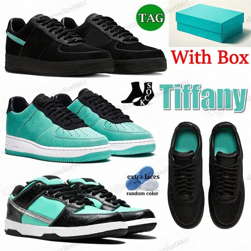 

Running Shoes Mens Designer tiffany af1 Sneaker Black Blue Multi Color DZ1382-001 Platform Shoe Men Women air force One Airforce 1 Low Trainers Sports Lows Sneakers