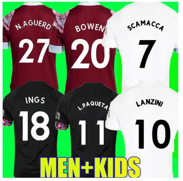 

22 23 BOWEN RICE SCAMACCA ings Soccer Jersey Iron Maiden L.PaquetA KEHRER BENRAHMA LANZINI ANTONIO FORNALS EMERSON 2022 2023 football Shirt Mens Kids AGUERD wEsT HaMs