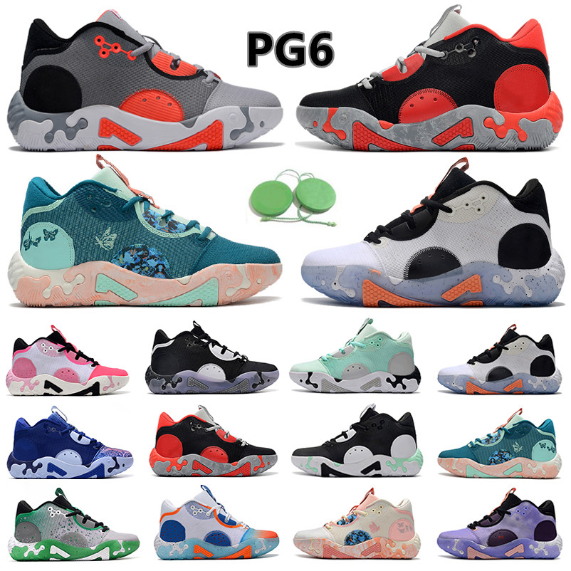 

2023 Paul George PG 6 Basketball Shoes Mens Sneaker Fog Grey PG6 Fluoro All Star White Black Mint Blue Paisley Bred Infrared Mens Trainers Sports Sneakers, Color#14