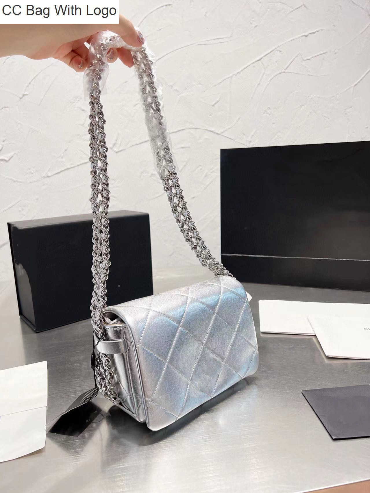 

CC Bag Other Bags 22Ss years bag old female students quilting classic mini mesh chain thickening classic flap Crossbody bag spring calf luxury designers 18 x13c