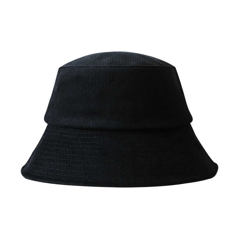 

Wide Brim Hats 2023 Spring Autumn and Winter Corduroy Fisherman Sun Hat Adult Outdoors Big Size Bucket Hats 5557cm 5860cm R230308, Black