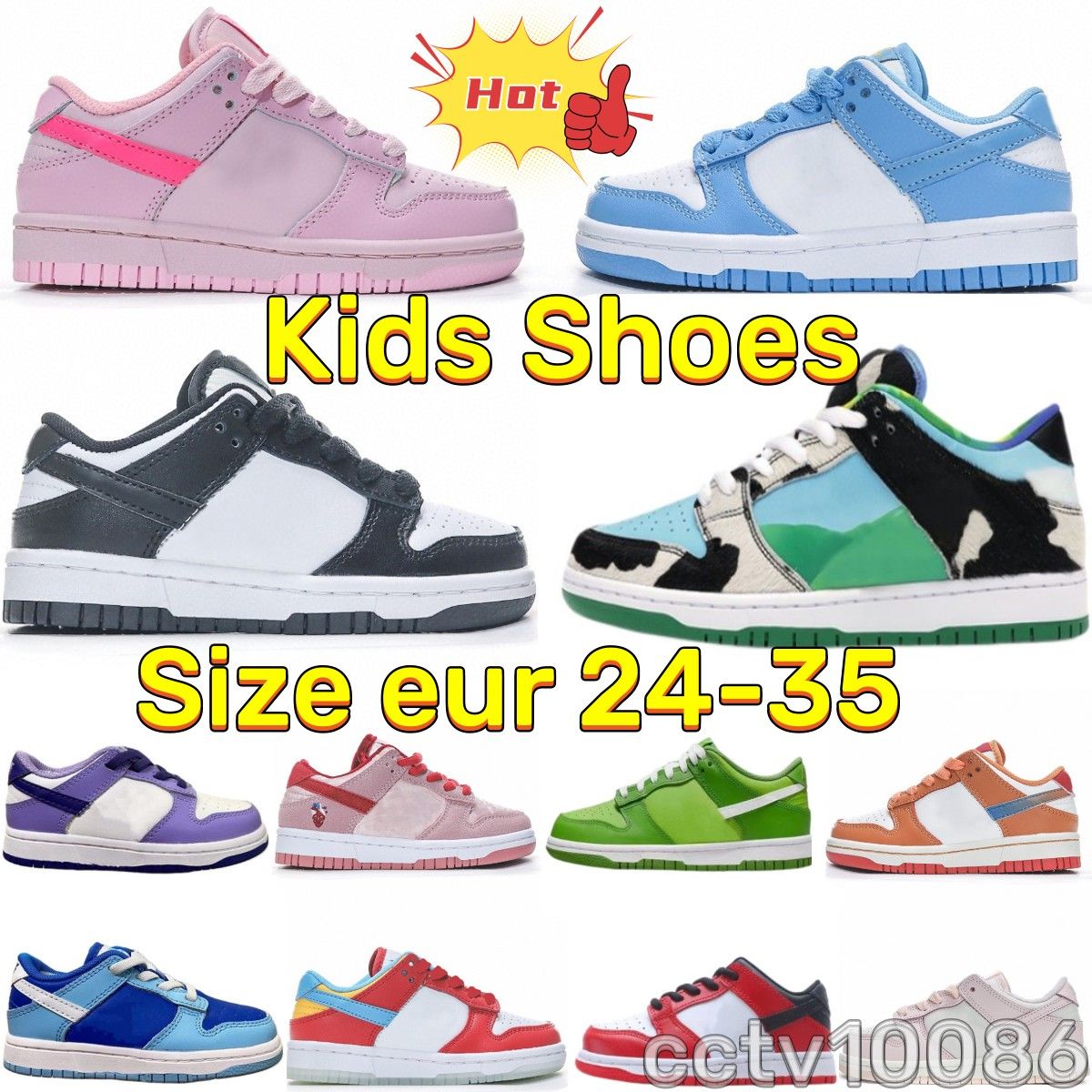 

Kids Shoes Dunks Designer Low sb Dunke Boys Girls Dead Bears Sneakers Triple Pink Blue Chunky Panda Toddler Skateboard Trainers kid shoe children sneaker Size 26-35