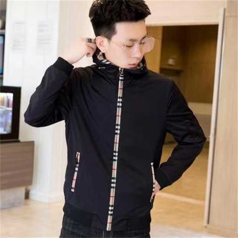 

Designer Burbrerys Mens Jacket 23 Spring New Coat Slim Fit Long Sleeve Fashion Trend Comfortable Clothes Net Red Same Social Guy, Black