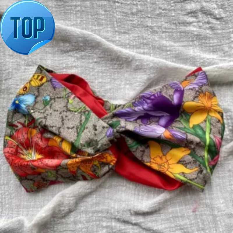 

Designer 100% Silk Cross Headband Women Girl Elastic Hair bands luxury Retro Turban Headwraps Gifts Flowers