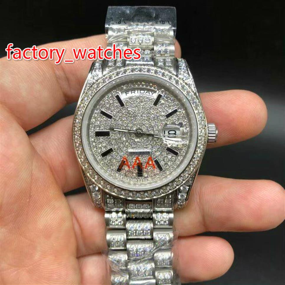 

Quality Full Big Diamond Automatic 36MM fashion women Watch Silver Waterproof 316 Stainless Steel Watches 249A, Silver 413
