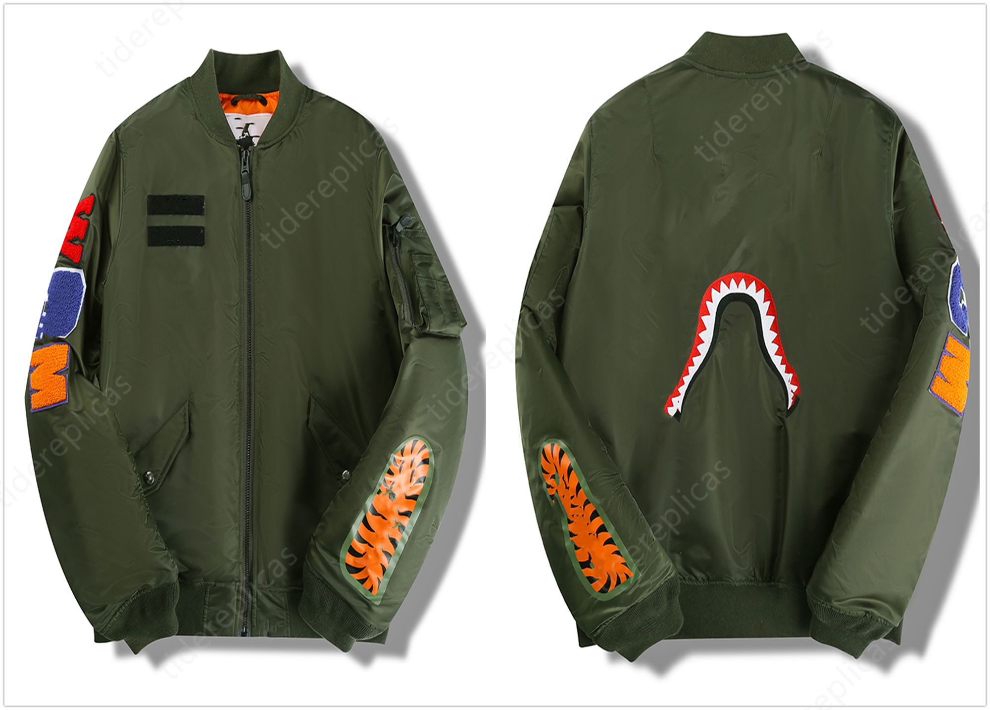 

2023 mens designer cotton coat baseball jacket windbreaker windbreak varsity Lightning letter stitching single breasted color block stand collar bomb UCGT, Style no. 12