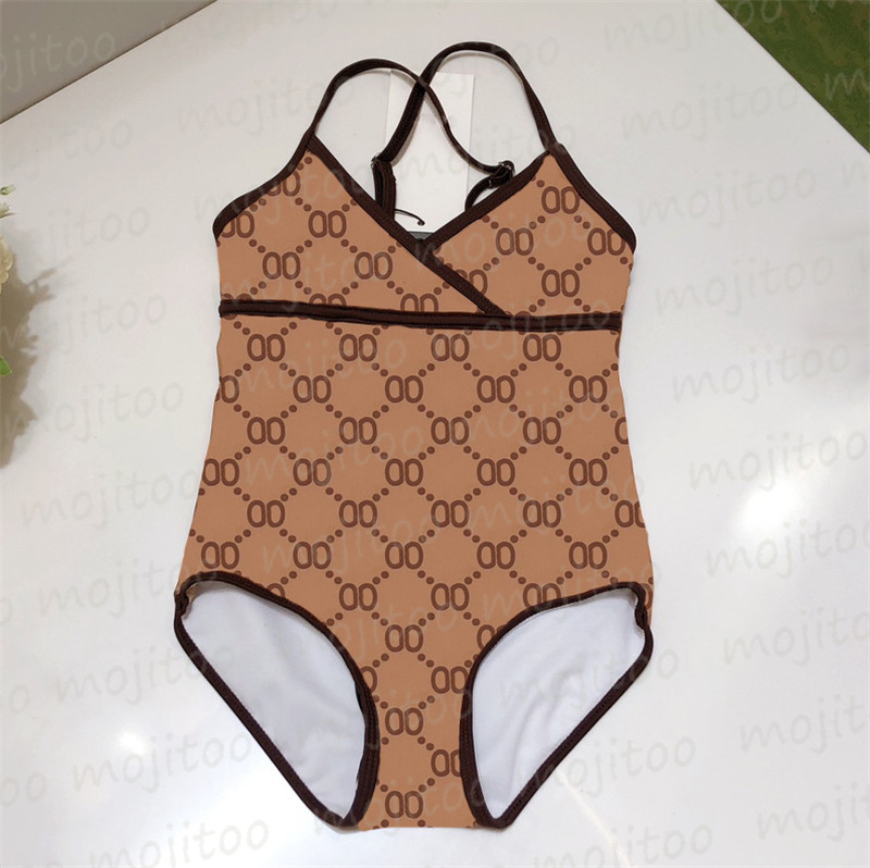 

Kids One Piece Swimwear Fashion Letter Printed Children Swimsuits Designer Girls Bikinis Summer Bathing Suits, Print