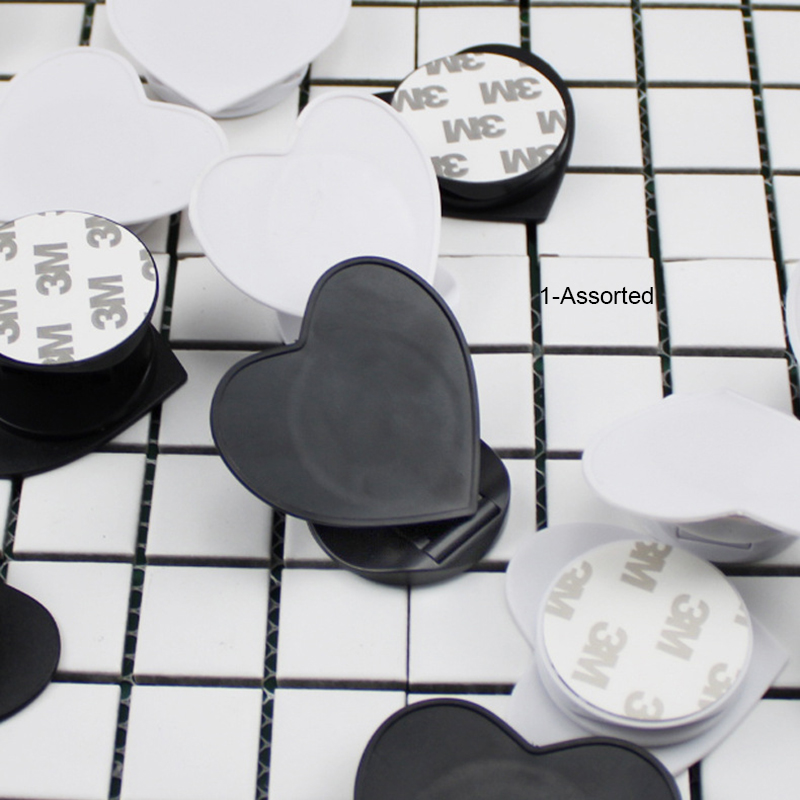 Sublimation Blanks Heart Cell Phone Mounts Holders for iPhone 12 13 14 Pro Max Samsung S22 S20 Ultra Stands Finger Grips Brackets Mobile Heat Tra-image-847878317