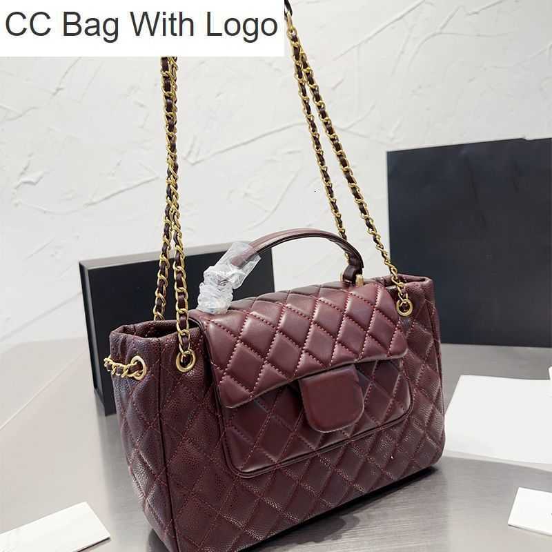 

CC Bag Other Bags vintage women's chain bag black handbag designer bag womens leather shoulder bags large handbags 25cm the new tote outdoors quilting 3-color c