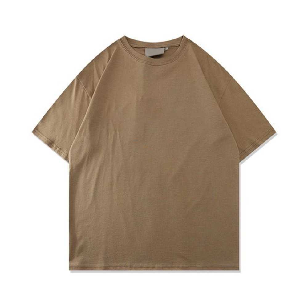 

2023Men' T-Shirts Designer Tide Chest Letter Print Short Sleeve High Street Loose Oversize Casual 100% Pure Cotton Tops for 0HL5, Beige
