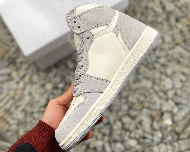 

2023 Basketball shoes Jumpman 1s High OG Prem Hyper Royal University Light Grey Purple Suede Men Sports With Box