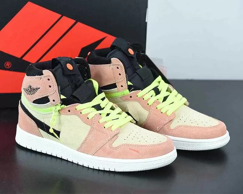 

2023 Basketball Shoes Shop Jumpman 1 High Switch Cream/Peach-Neon-Black Outdoor Trainers Sports With Original Box