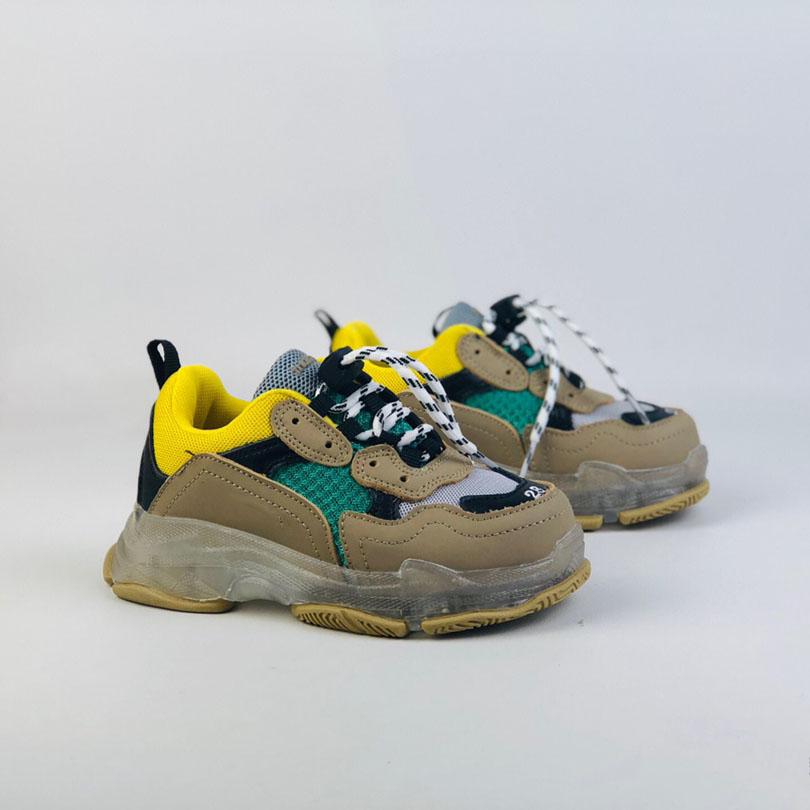 

Hot 2021Paris Triple-S designer luxury shoes low-top sneakers Triple S mens and womens shoes childrens casual shoes 26-35 size, 3 no box