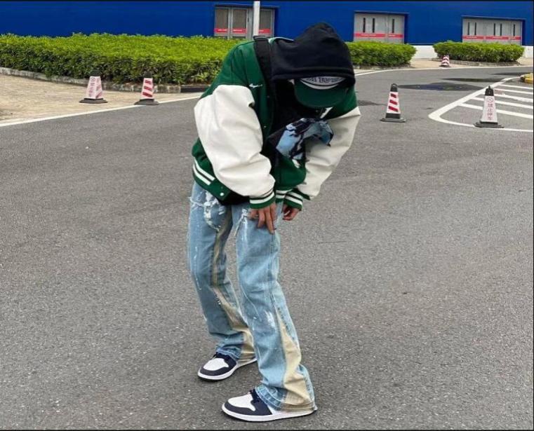

Men039s Jeans Color Block Painted Streetwear Men Loose Casual Denim Trousers Hip Hop Harajuku Pants2474207, Blue