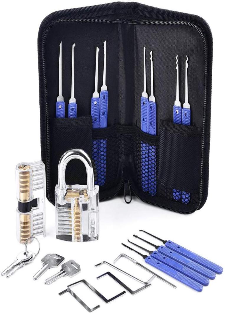 

28 Pieces Premium Practice Lock Picking Tools with 2 Padlock for Lockpicking Guide for Beginner and Locksmith Training7417353