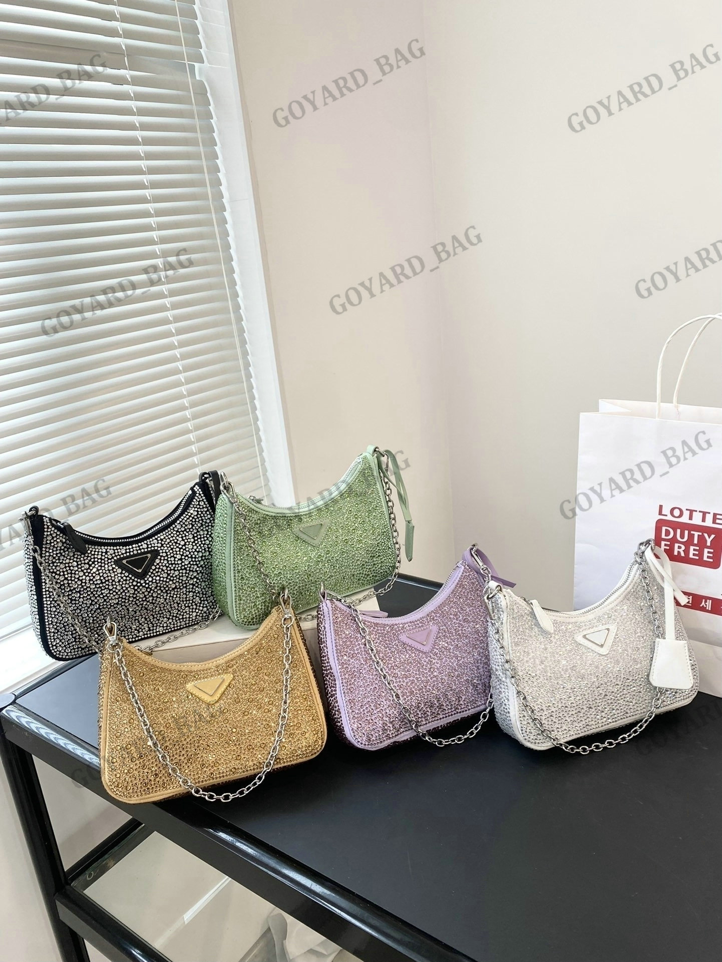 

Re-Edition Duchesse Imitation crystal Shoulder Bags Designer Handbags Bestselling Wallet Luxury Women Bags Crossbody Bag Hobo purses Diamonds, Black