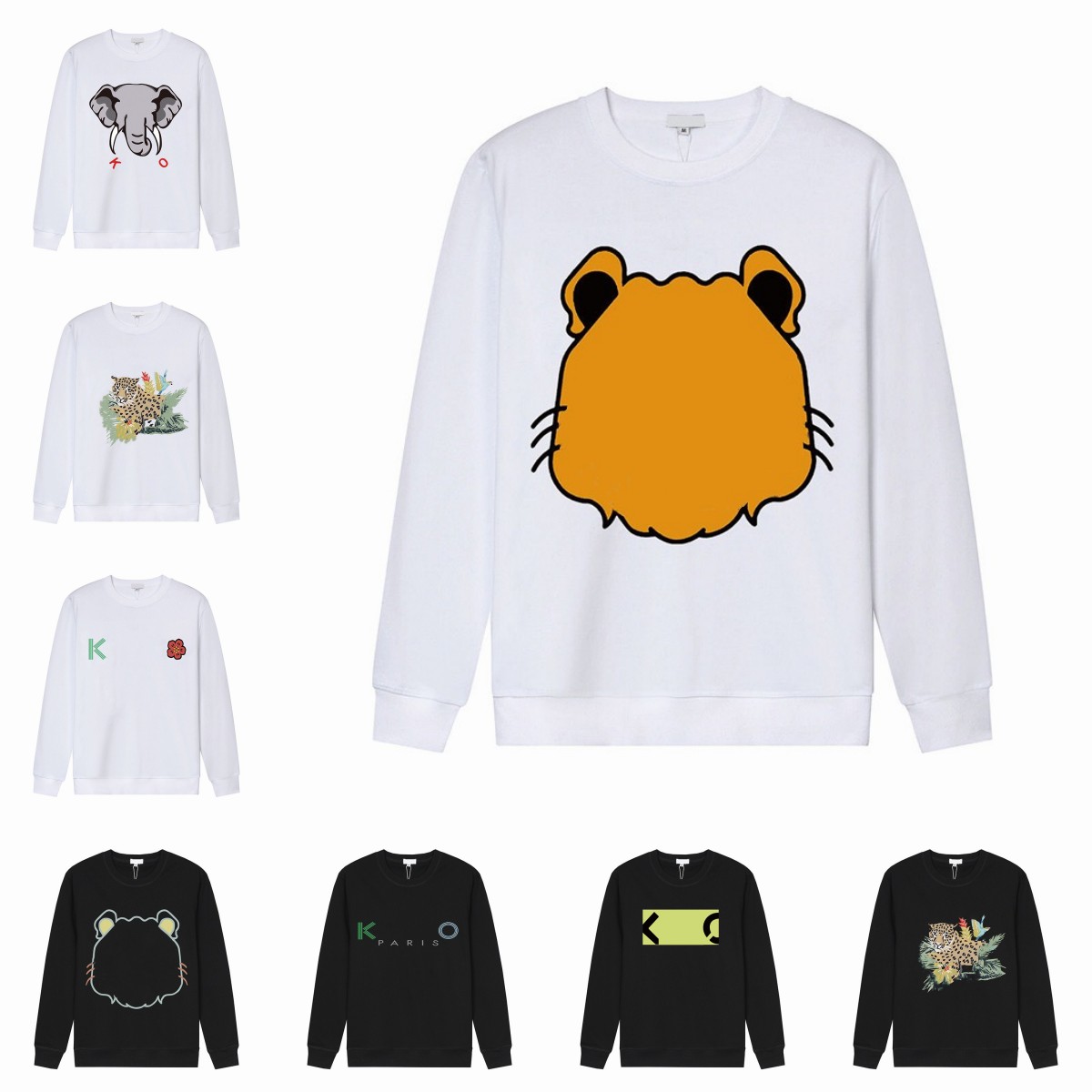 

Men hoodies tops Tiger Head sweatshirt kenz designer Embroidery 2023SS round neck Pullover sportswear couples long sleeve hoodie Loose High Street