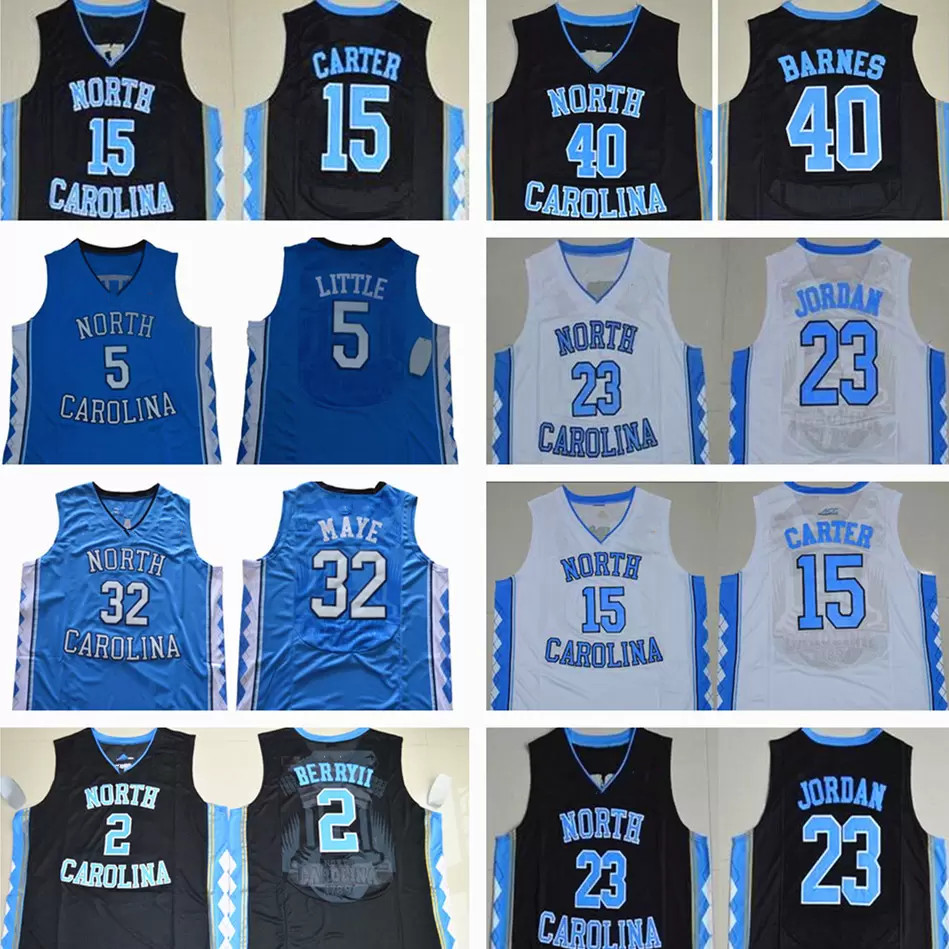 

Tar Heels North Carolina Basketball Jersey 5 Nassir Little Carter 32 Luke Maye Michael College Barnes Vince UNC blue Black Jerseys shorts shirt Wear, Colour 8