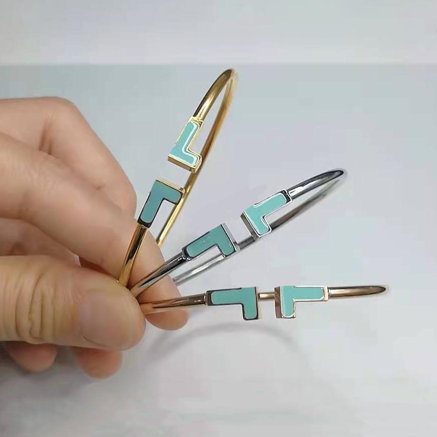 

tiffany designer T womens mens bracelets Bangle luxury women Open bracelet jewelry for gift with box