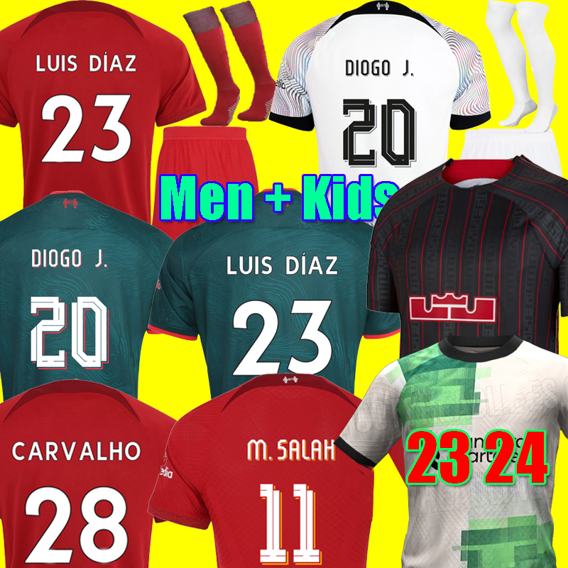 

22 23 24 soccer jerseys GAKPO DARWIN 2023 2024 Mohamed Luis DIaz Alexander Arnold football kit tops shirts men kids uniform A.BECKER goalkeeper sets, Home kids