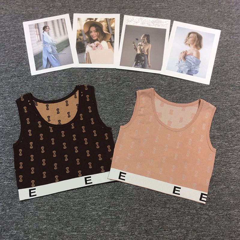 Sexy Short Tanks Outdoor Sport Women Yoga Tanks Full Jacquard Designer Tops Summer Beach Tees for Ladies-image-747846861