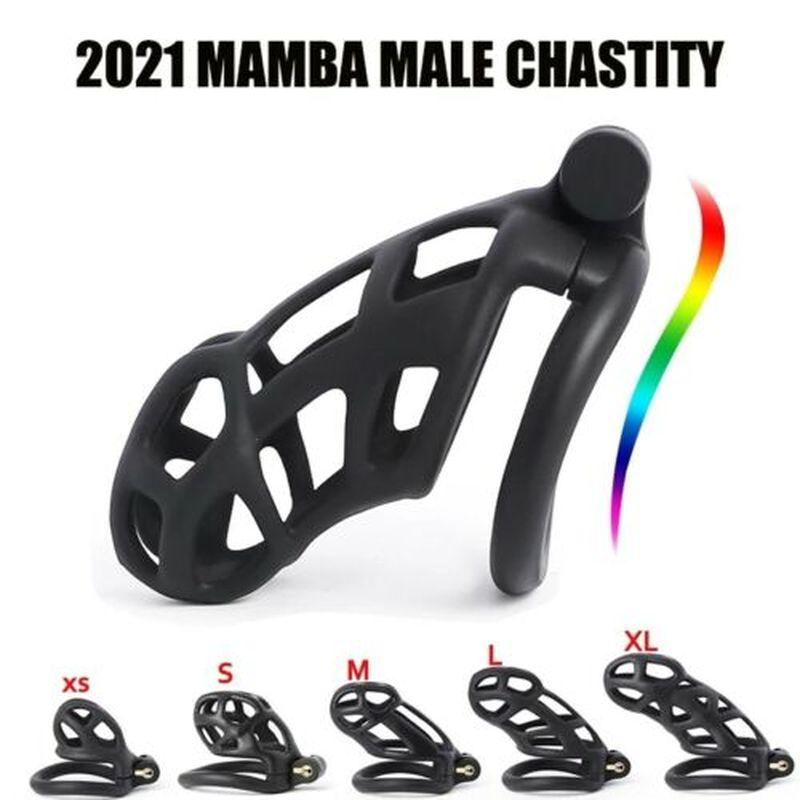 Cockrings Manyjoy 3D Light Weight Cobra Resin Male Chastity Cage Lock Device With 4 Rings Belt SM Holytrainer Sexy Products-image-847977682