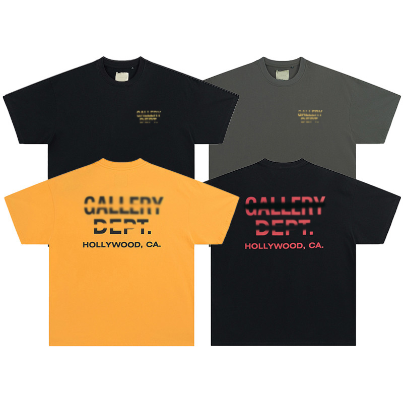 

Men's T-shirts Designer Galleryes depts Shirt Alphabet Print Trendy Trend Basic Casual Fashion Loose Short T-shirt Half Sleeve TeeS black