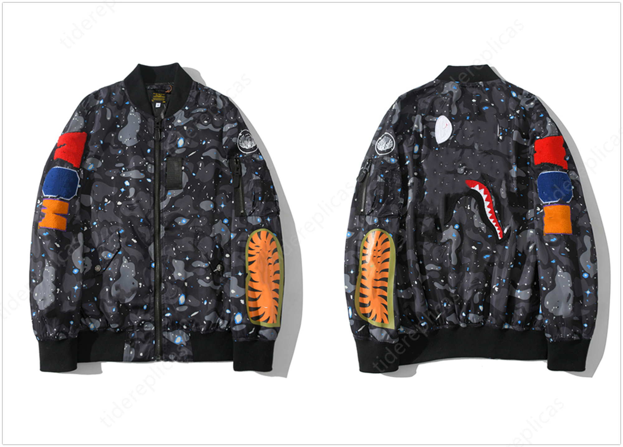 

2023 mens designer cotton coat baseball jacket windbreaker windbreak varsity Lightning letter stitching single breasted color block stand collar bomb 8EO3, Style no. 4