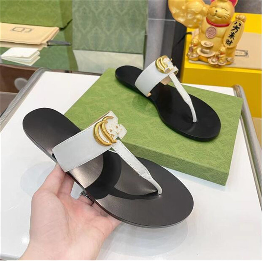

Classic Men slippers Summer Rubber bottom women shoe beach Slides letter Flat slipper designer shoes Metal button sandals Lazy lady Loafers Flip flops size 35-46, 07