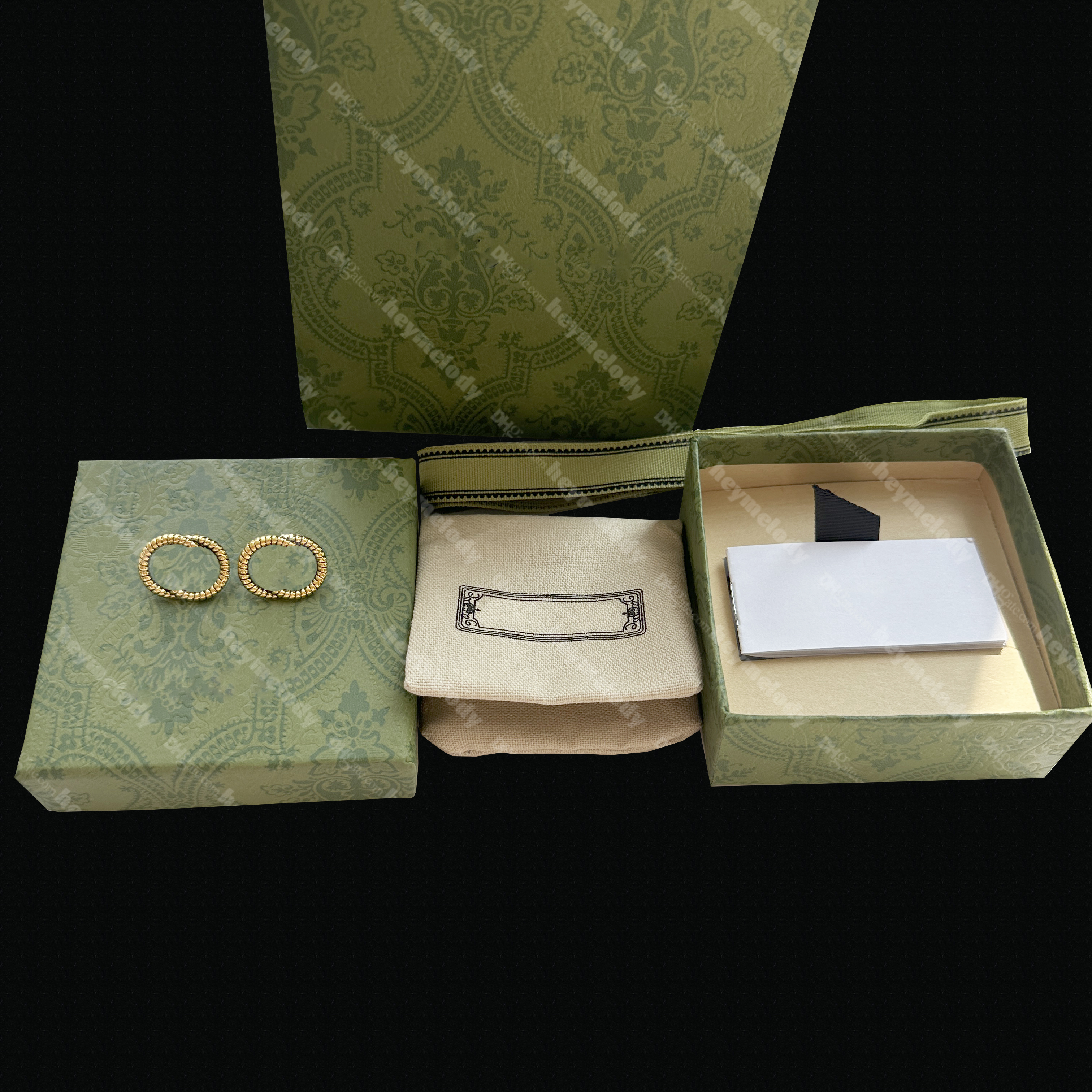 

Interlocking G Stud Earrings Jewelry For Women Gold Hoop Earring Eardrops Anniversary Valentine Day Wedding Party Gifts With Box Set Wholesale