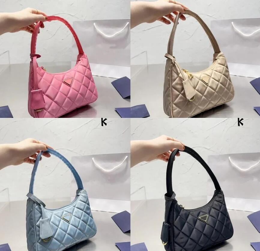 

Tote bags Nylon Shoulder Bags Rhombus Pure Color Womens Leisure Handbag Simple Fashion Underarm Bag Lady Totes Portable Women Zipper Handbags Shoulders, Customize