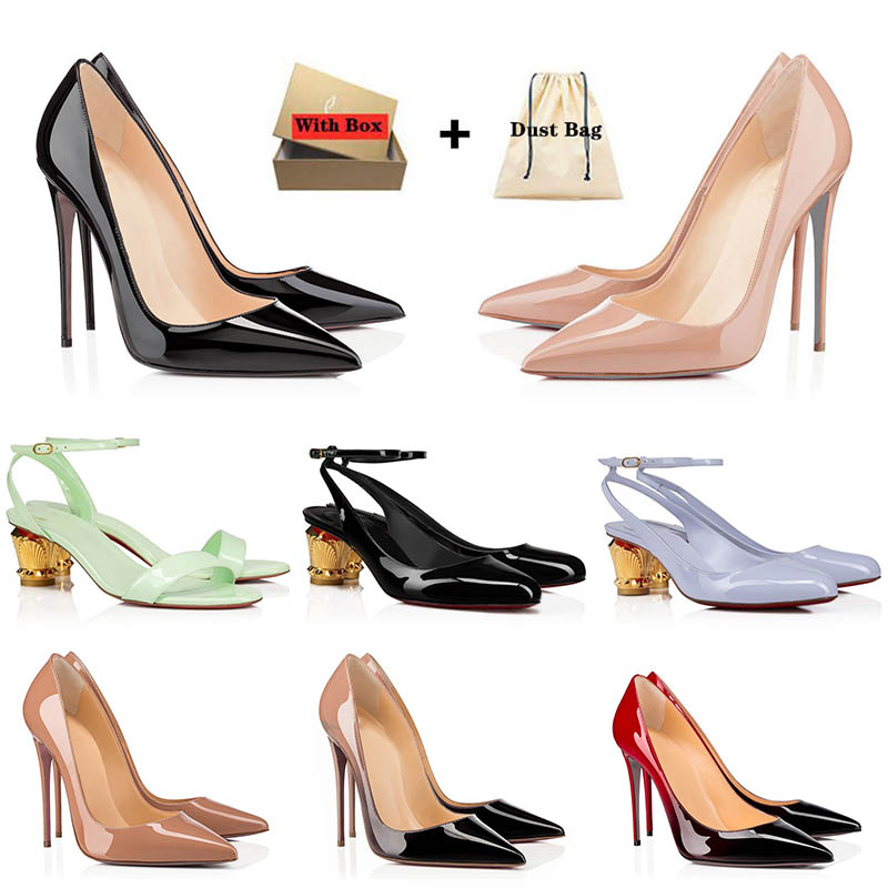 

With Box 2023 Designer Red Bottoms Heels Shoes Women Loafers Pointed Toe Stiletto Sexy Luxury High Heel Rubber Bottoms Open-toe Sandals Eur 36-42, A7 36.5-42.5