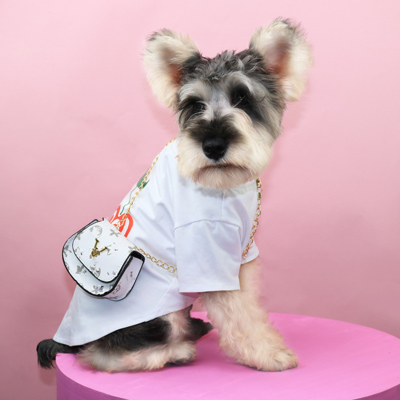 

Luxury designer dog Apparel small cats dogs Backpacks pet bags accessories PU leather dog Bag pets supplies, As the picture