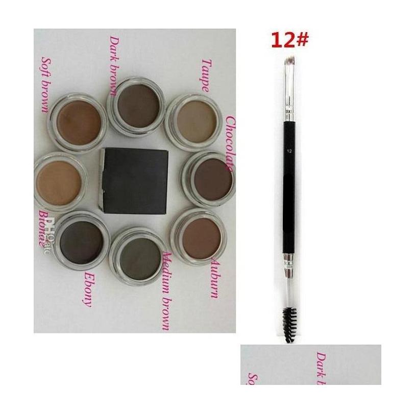 

Eyebrow Enhancers Pomade Medium Brown Waterproof Makeup 4G Blonde/Chocolate/Dark Brown/Ebony/Auburn/Medium Brown/Talpe Vs Drop Deliv Dh07G, Customize