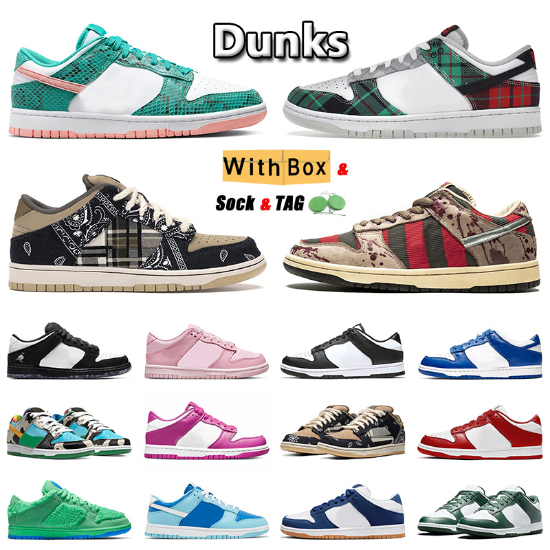 

Luxury dunks low basketball shoes men women midnight navy freddy krueger tartan plaid pink paisley sneakers Ts Cactus Jack Snakeskin Spartan Green, C38 36-48 phillies
