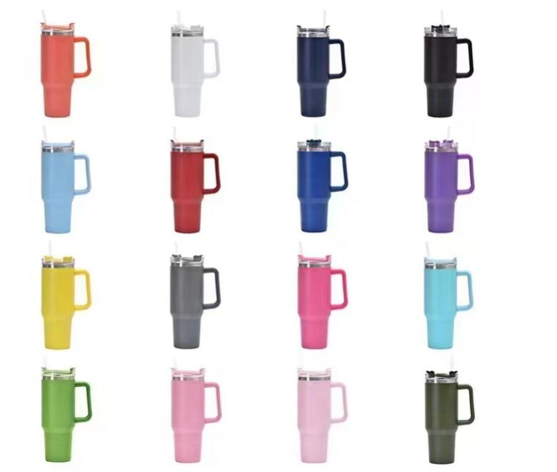 

Postage for A 40oz Stanley Mugs Tumbler With Handle Insulated Tumbler Lids Straw Stainless Steel Coffee Tumbler Termos Cups with Logo