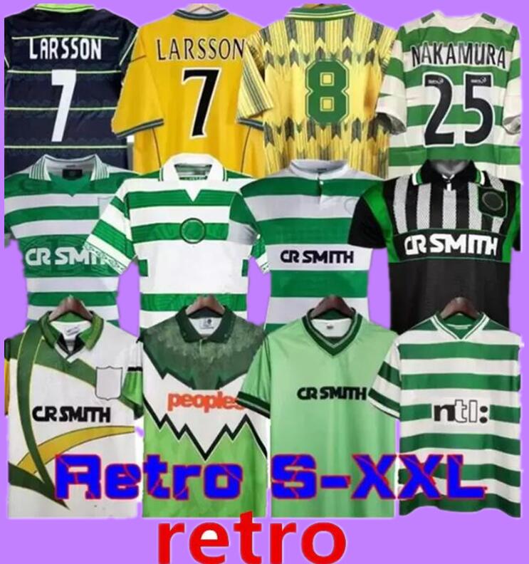 

Celtic retro soccer jerseys 00 92 HOME 89 08 06 95 88 football shirts LARSSON Sutton NAKAMURA KEANE black Sutton 86 99 05334u, 99-00 away short sleeve
